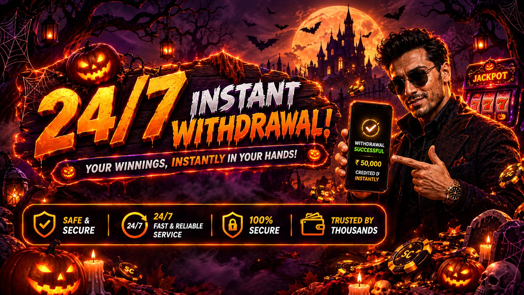 24/7 Instant Withdrawal